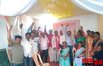 आवास आवंटन के विरोध में आयटक संगठन का चौथा दिन भी आंदोलन जारी.